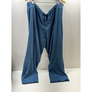 Eddie Bauer Lounge Pajama Pants Women’s 2XL Blue Drawstring Casual Stretchy
